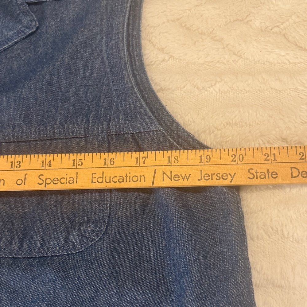 Classic Blue Denim Vest for Women - Picture 7 of 8